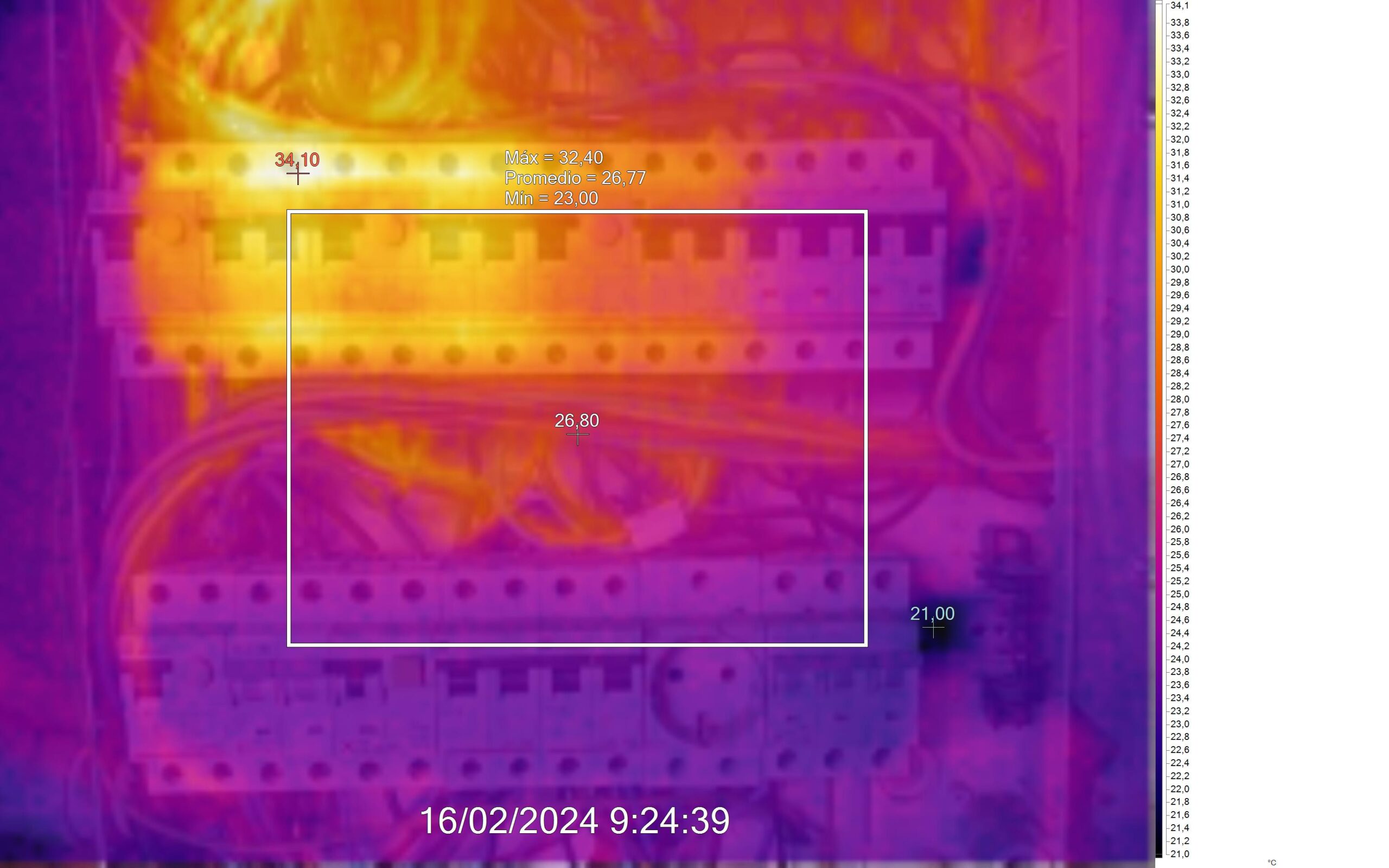 Termografia infraroja d'un quadre elèctric — manteniment predictiu